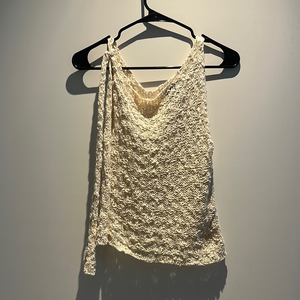 Cream Knit Top